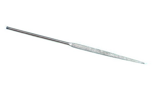 Надфиль алмазный плоский L-160х4 остроносый с обрезиненной ручкой