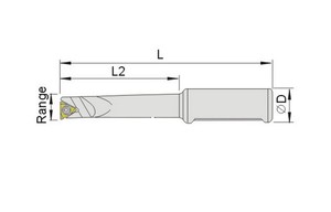 Резец расточной SBJ1810-40L, диаметр хвостовика 18 мм