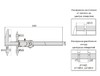 1525-500 Штангенциркуль для межосевых расстояний и разбивочных отверстий 10-500 мм, 0.01 мм