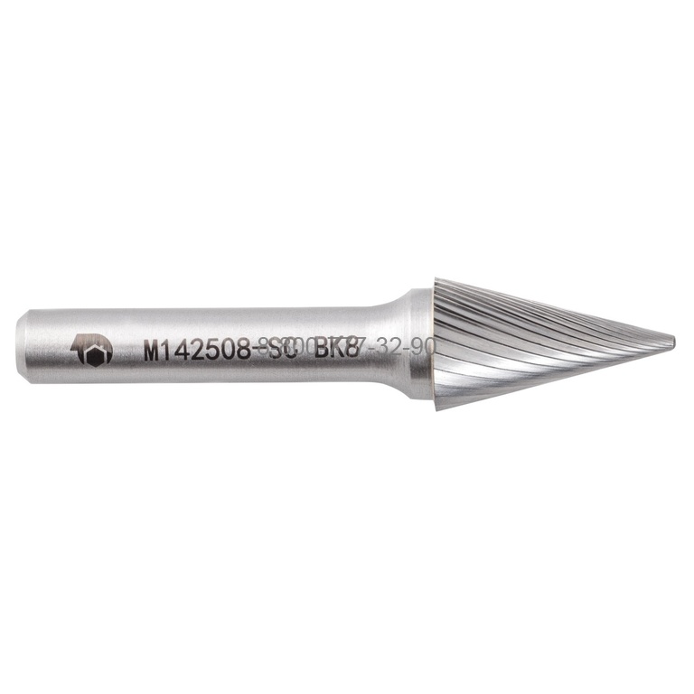 Борфреза твердосплавная M142508-SC (спиральная насечка, 14х25х8х70, SDW Tools)
