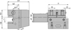 C2-50x32x100 Держатель инструмента VDI аксиальный Левый