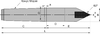 JCHJDJ-MT5-F118-60°-250L Центр упорный с твердосплавным наконечником удлиненный