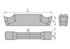 TDC2 DP515 пластина для отрезки и точения канавок